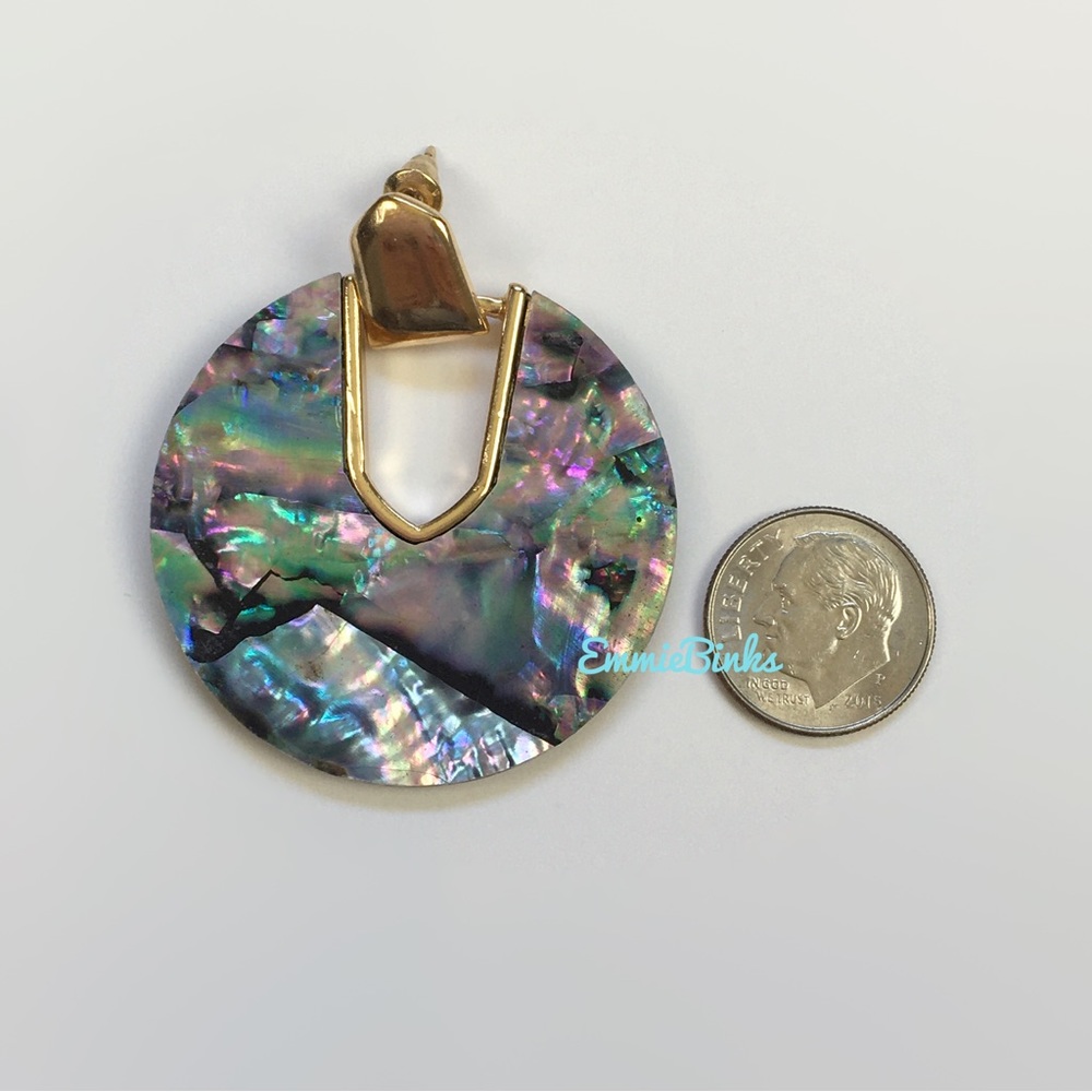 ✨3for$38 New Resin Abalone Shell Geometric Statement Earrings - Picture 11 of 16